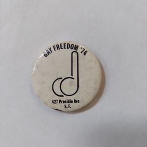 Vintage LGBTQ Pinback Gay Freedom Day 1974 San Francisco RARE 1970s SF Pride